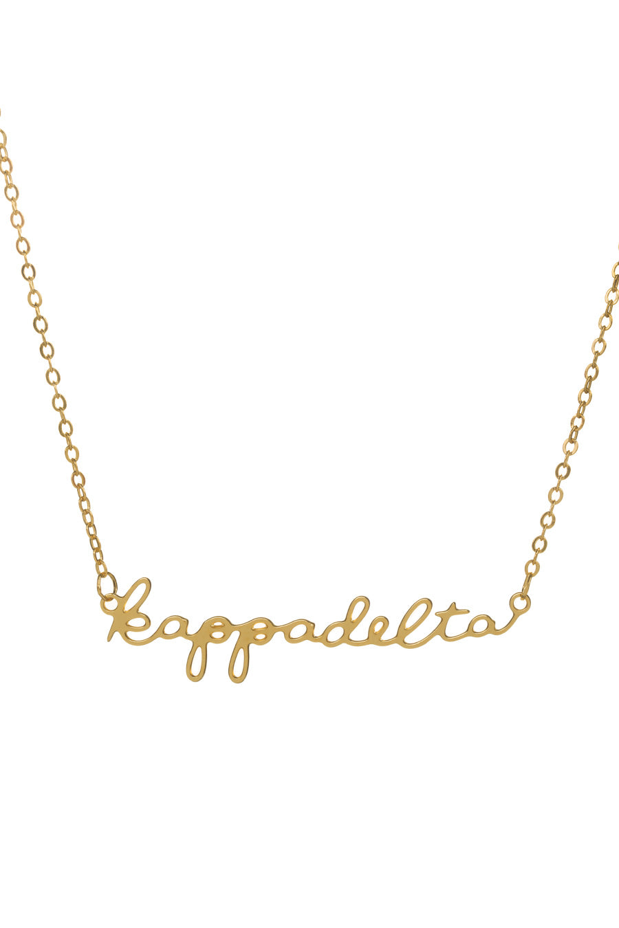 Gold Plated Script Necklace