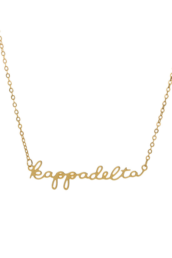 Load image into Gallery viewer, Gold Plated Script Necklace
