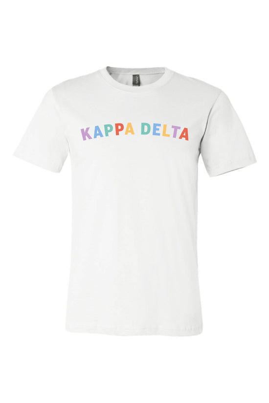 Load image into Gallery viewer, Madi Rainbow Letter Tee
