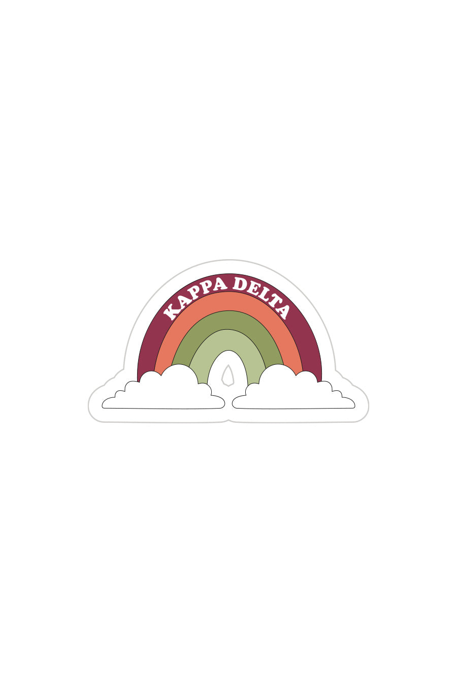 Kappa Delta Rainbow Decal